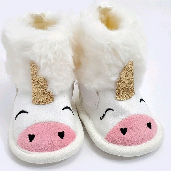 Baby Unicorn Booties 0-3 months - Picture 3 of 8